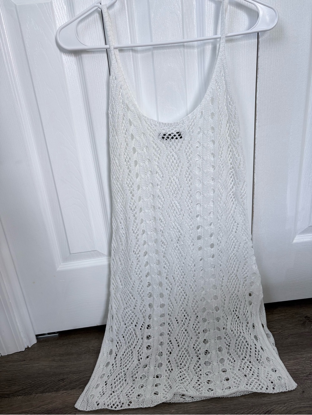 SHEIN White Crochet Coverup Dress